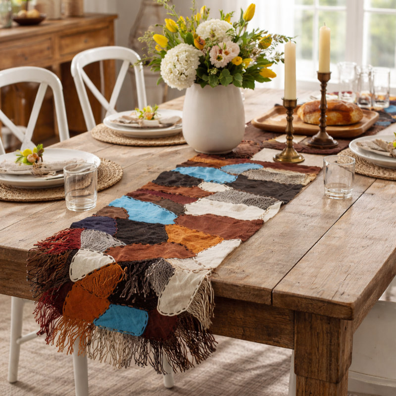 Multicolor Patch Work Table Runner