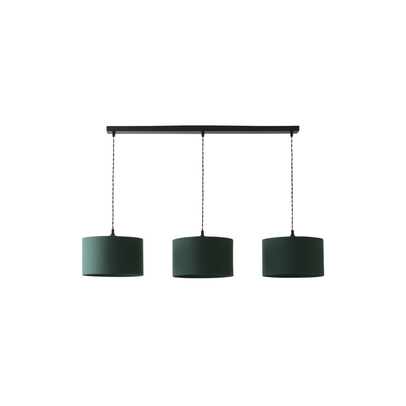 Albeiro 3 - Light Pendant, Green, Matte Black, No