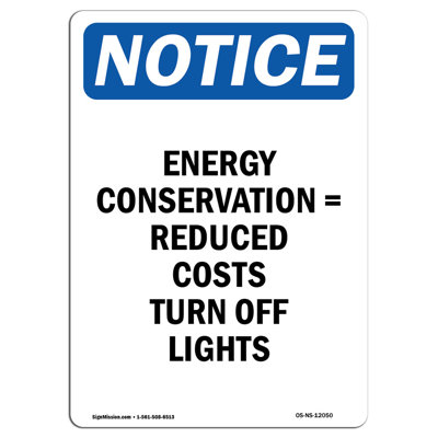 Energy Conservation Reduced Sign