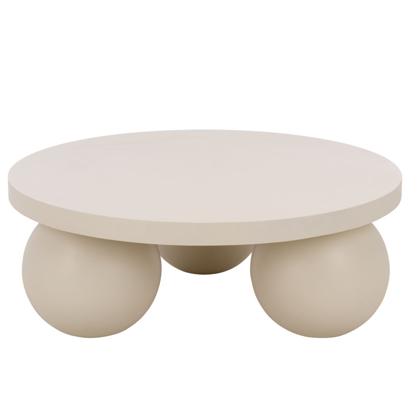 Avya 3 Ball Round Coffee Table, Ivory