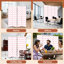 Cloison pliante à 6 panneaux avec paravent minimaliste en toile rose et blanche