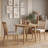 3-Piece Extendable Round Dining Set with 2 Upholstered Chairs, Space-Saving Kitchen Table Set with Drop Leaf