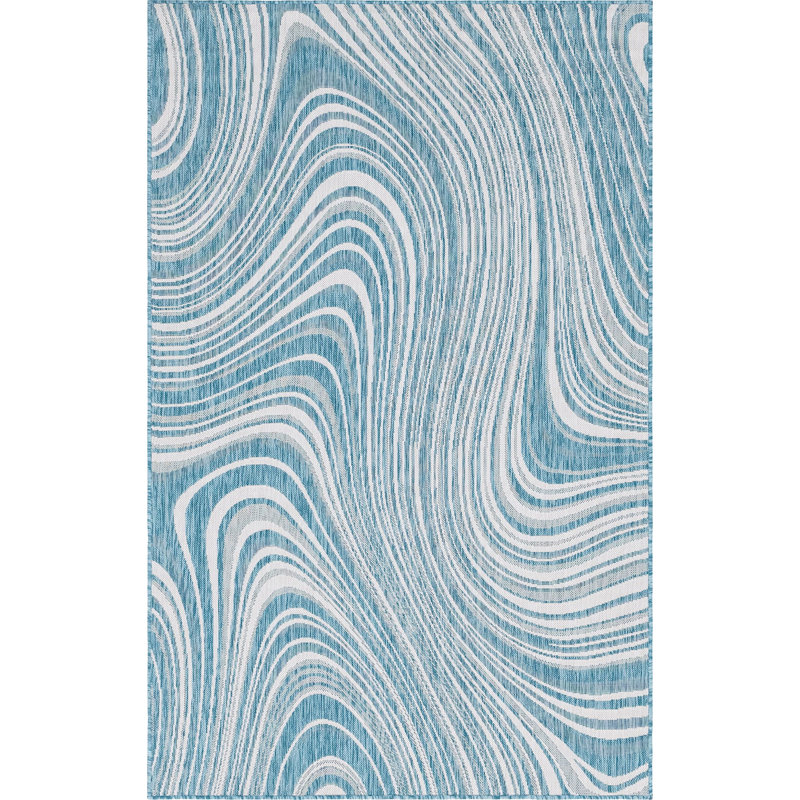 Tapis d'extérieur couleur iris ciel, Rectangle de 5 pi x 8 pi