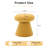 360° Swivel Soft-Padded Mushroom Shaped Ottoman, Shoe-Changing Footstool, Makeup Stool-545571024