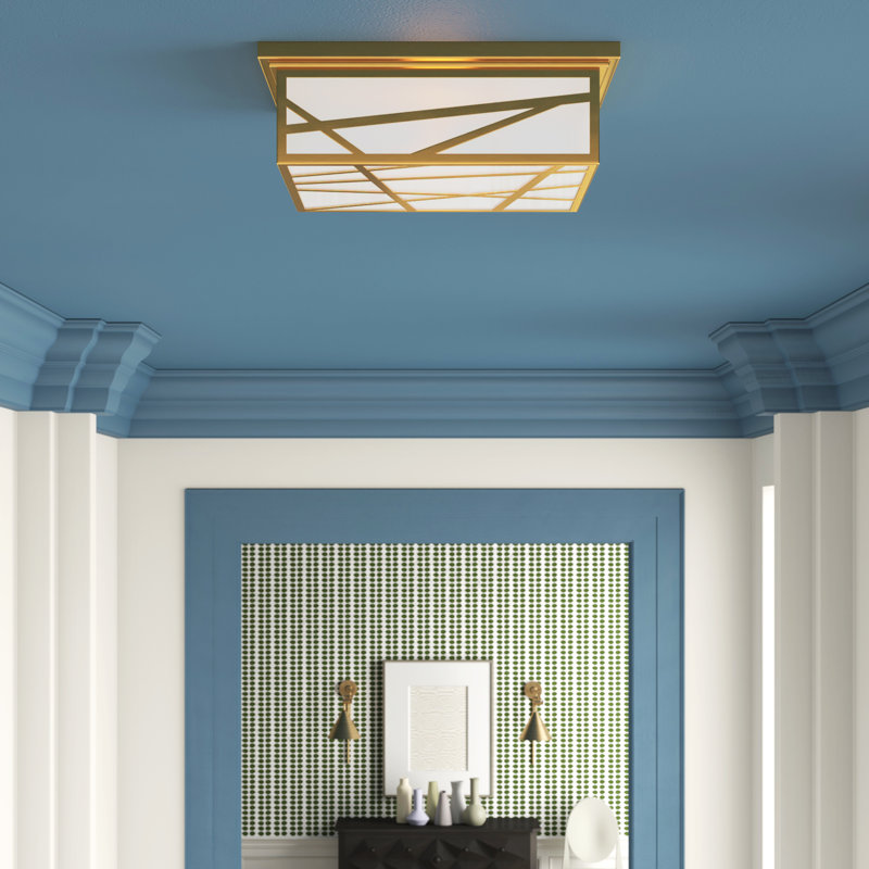 Michael Berman 3 - Light Flush Mount, Modern Brass