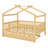 Wooden House Bed With Trundle