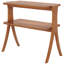 Table de bout en bois massif 27,56 po - Table d'appoint de ferme étroite avec tablette de rangement à 2 niveaux, table de chevet et table d'appoint