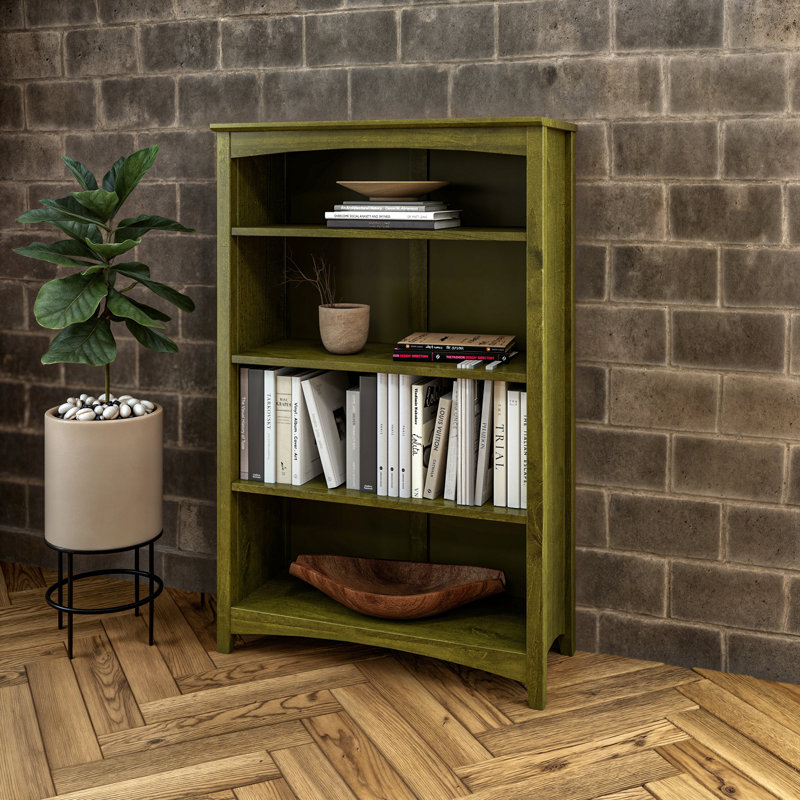 Colton Bookcase, (4 Shelves) 48" H x 30" W x 13"D, Olive Grove Green