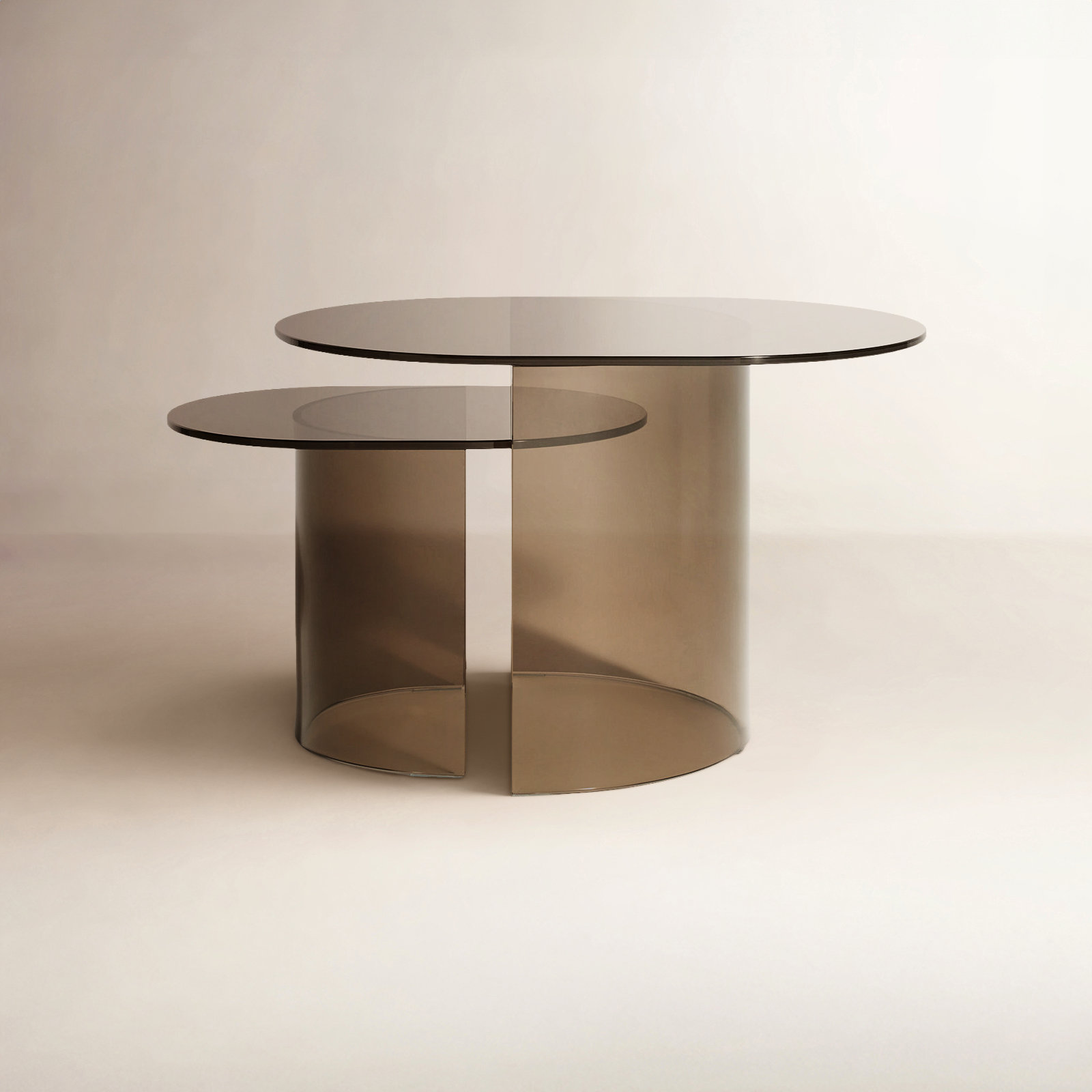 Half Past Glass End Table, 18" H x 29" W x 21" D