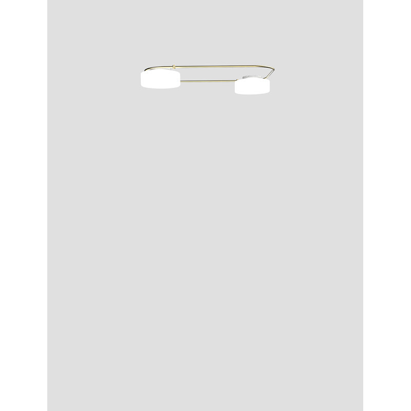 Tier Ceiling/Wall Lamp 2P White Matt Painted Brass L2297 Ul