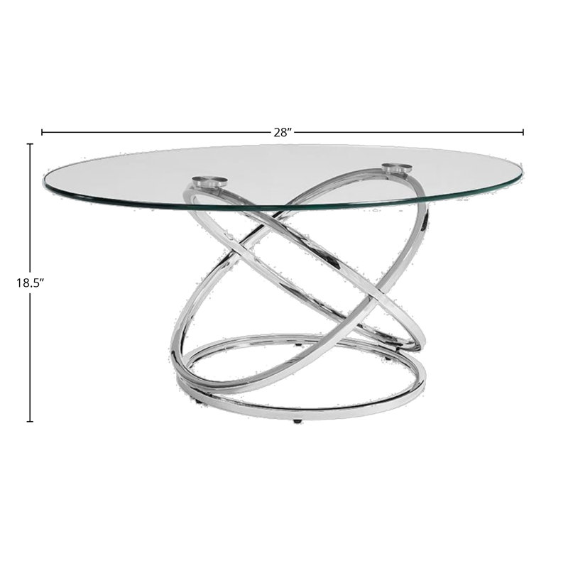 Ensemble de table basse 3 pièces avec plateau en verre et pieds en métal Prajit