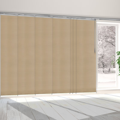 Dunmore 7-Panel Single Rail Panel Track Extendable 110"-153"W x 94"H, Panel width 23.5"