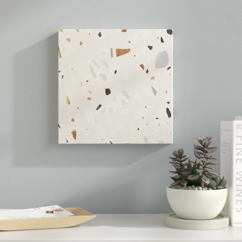 Abstract Terazzo I - Wrapped Canvas Painting, 30cm H x 30cm W
