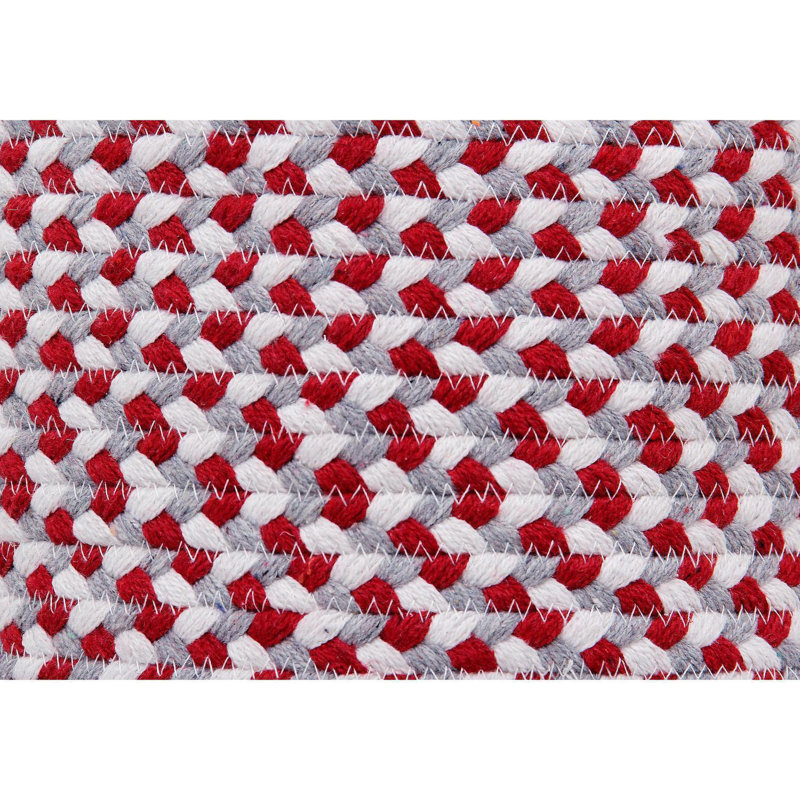 Farmhouse Braided 3 Pieces Cotton Rope Basket Set, Red