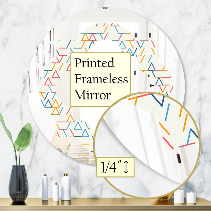 Miroir mural Quatrefoil, H 31,5 po x l po