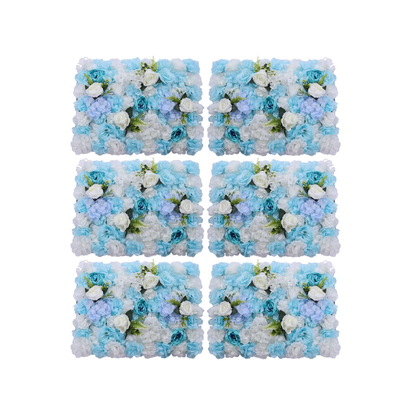 Ensemble de 6 panneaux muraux, Blanc / bleu clair / mauve clair