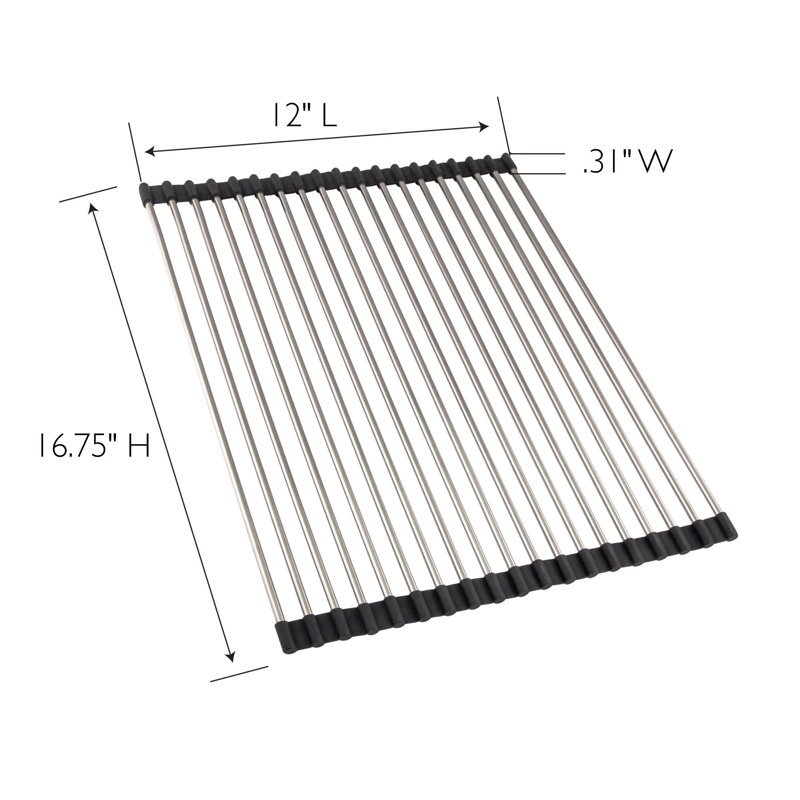 Multipurpose Stainless Steel over the Sink Kitchen Dish Rack