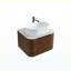 Meuble-lavabo blanc avec rangement à fermeture en douceur