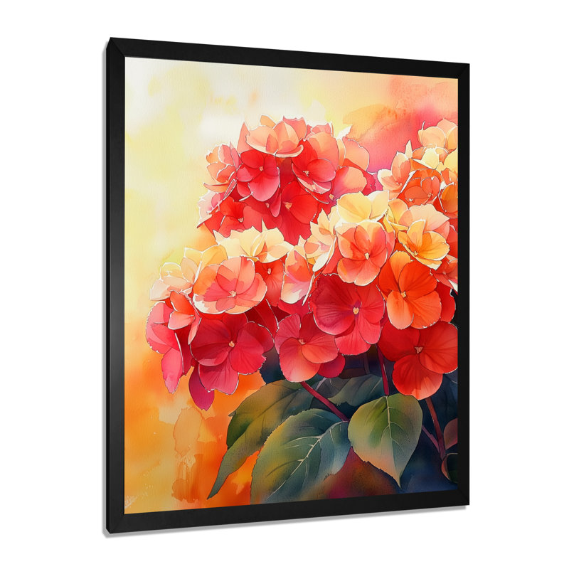 Achenbach - art mural floral, Noir, noir, noir, noir, H 20 po x l 12 po, Reproduction encadrée sans passe-partout