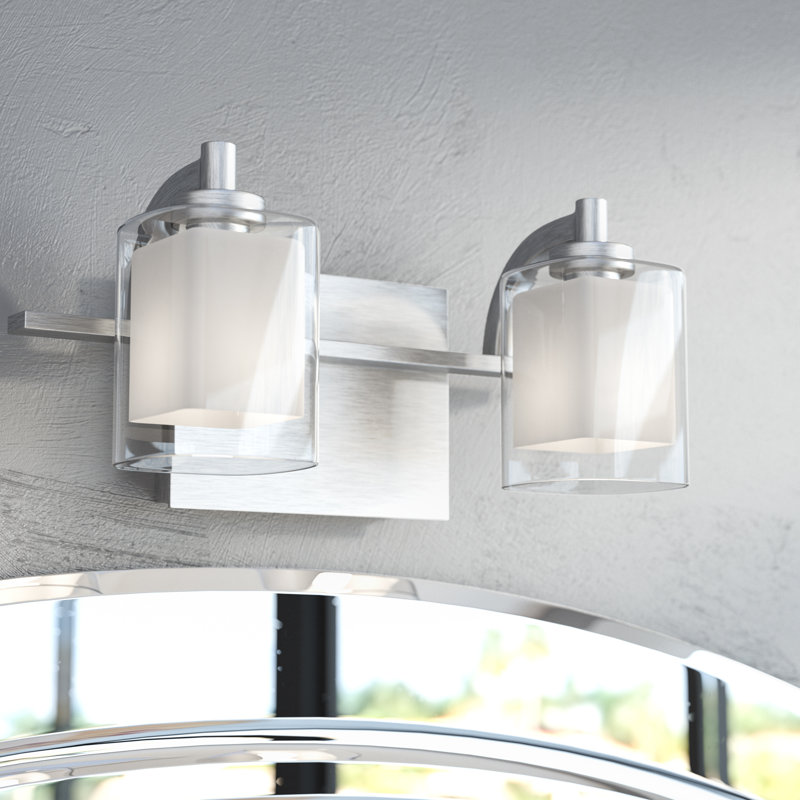 2 - Light Dimmable Vanity Light, Polished Chrome