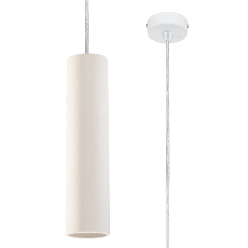 Nancy 1 - Light White Cylinder Pendant