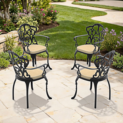 Aluminum Patio Dining Chair Set Of 4
