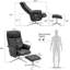 Fauteuil inclinable pivotant avec repose-pieds, similicuir-270824572