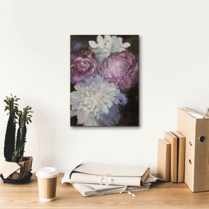 «Midnight Garden No Butterflies» par Julia Purinton, art mural sur toile, H 16 po x l 12 po x P 0,75 po