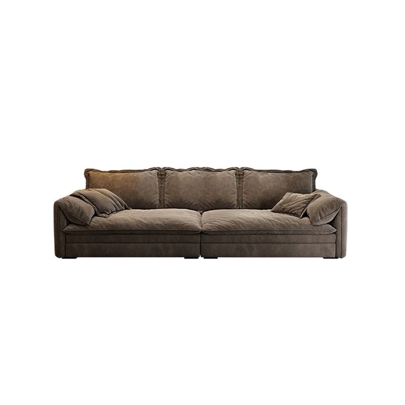 Canapé discret en tissu mat simple, H 33,85 po x l 125,98 po x P 47,24 po
