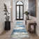 Pavelina Blue Modern Abstract Machine Washable Indoor Area Rug with Non-Slip Backing