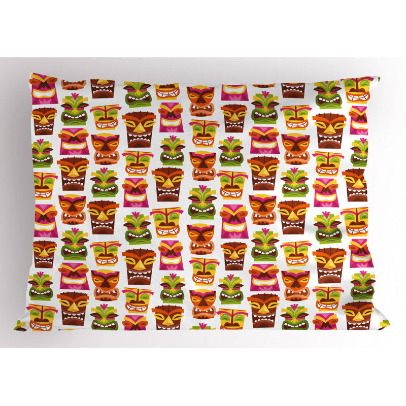 Tiki Polyester Sham Set, King