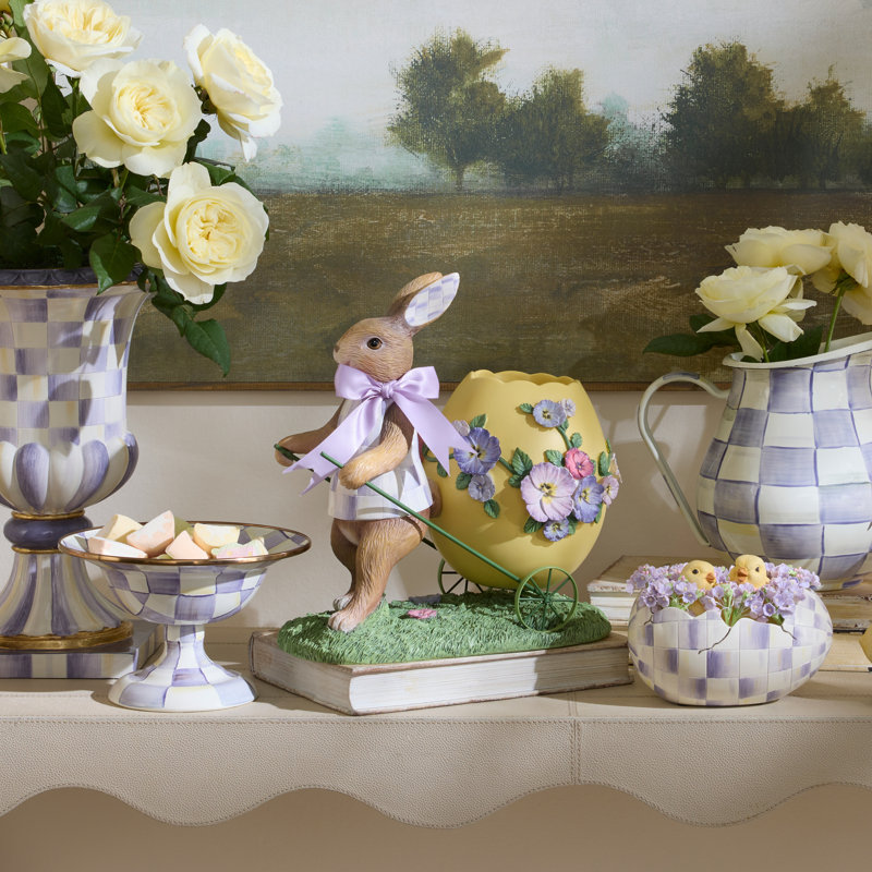 Pansy Party Bunny And Cart Centerpiece