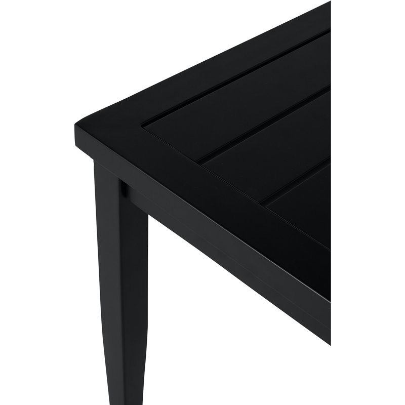 Brookings Wrought Aluminum Dining Table, Midnight