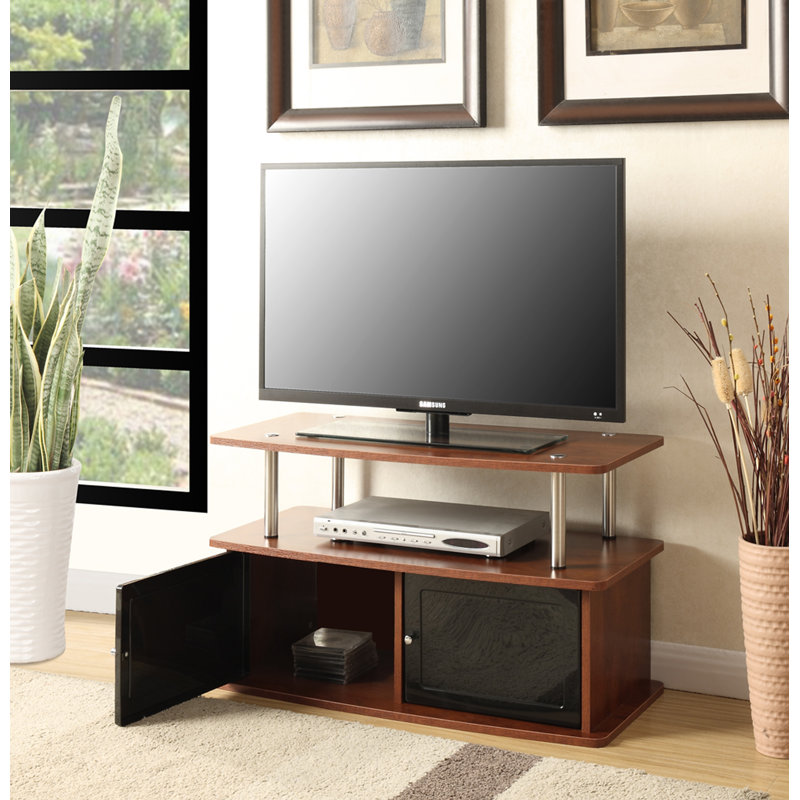 Edwin Chenda Octagon Glass Top Coffee Table With Geometric Base, Black