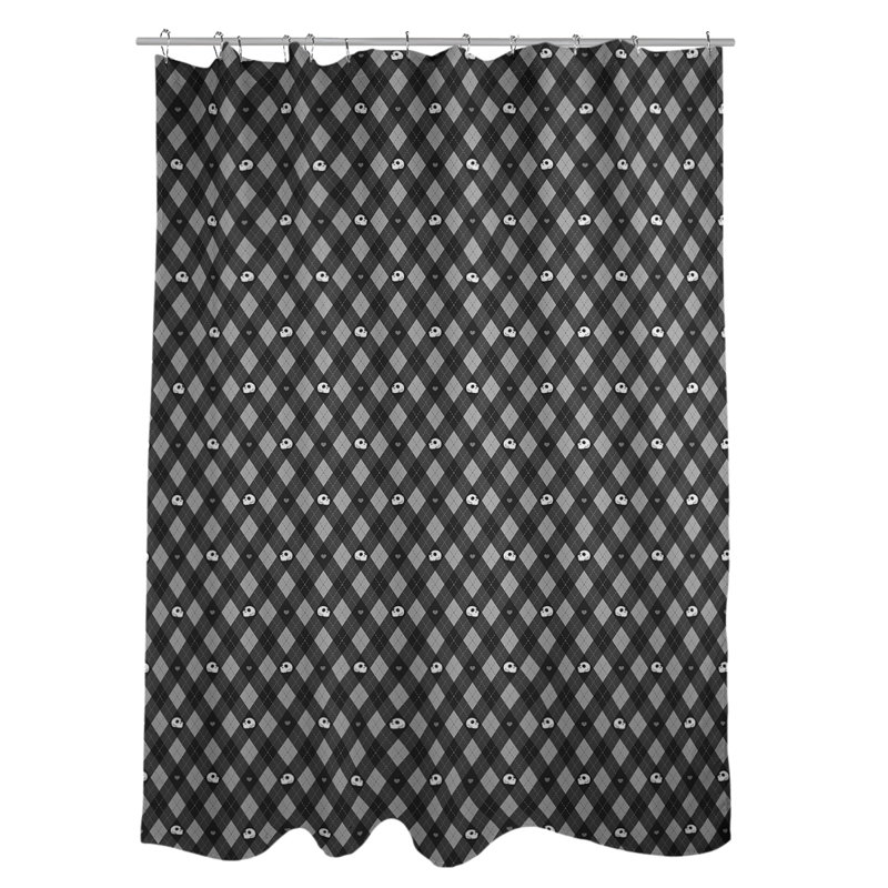 Rideau simple sower katelyn elizabeth argyle crânes, Noir