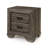 Weathered Gray Grain Finish Nightstand