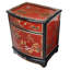Table de bout ou table de chevet avec tiroir en laque rouge oriental Oriental Furniture 20 po