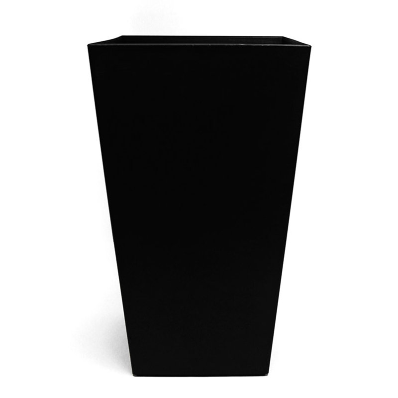 Finley 20" Black Recycled Plastic Square Planter