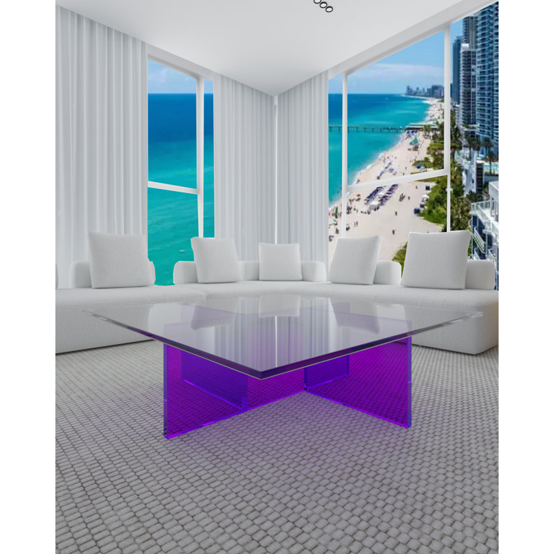 Glass Top Single Coffee Table