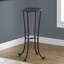 Table d'appoint, côté, bout, support pour plante, rond, salon, chambre à coucher, métal, noir, transparent-1871714384