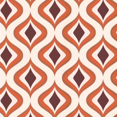 Trippy Orange Geometric Roll