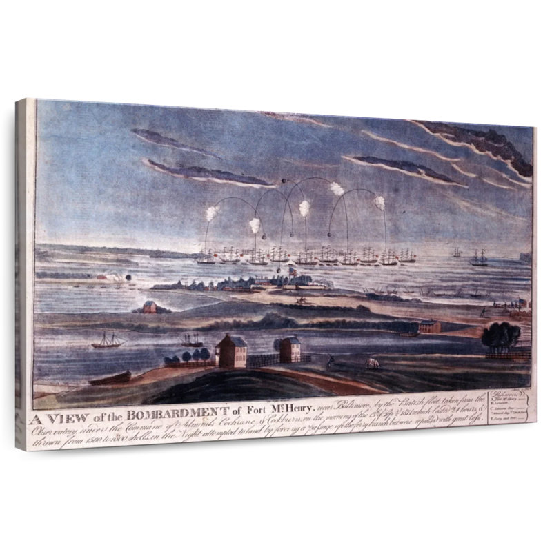 Keiri The British Attack Of Fort McHenry Baltimore, 8" H x 12" W
