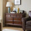 Armoire d'appoint en bois massif brun noisette