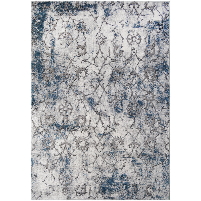 Tapis gris Bax Abtract, Rectangle 7 pi 10 po x 9 pi 10 po