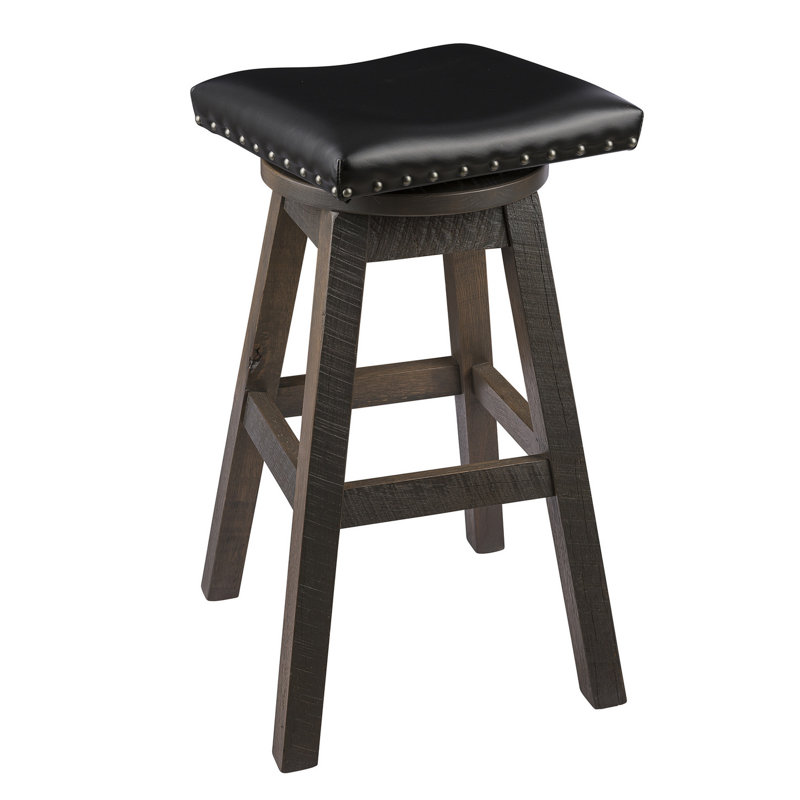 Tabouret de bar pivotant & Canby, Tabouret de comptoir (assise de 24 po de hauteur), Onyx