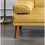 Canapé moutarde en polyfibre avec pieds en bois massif et grande assise confortable-1151871014-1151871012