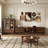 70.87"Vintage Brown Solid Wood Rectangular TV Cabinet-281452791