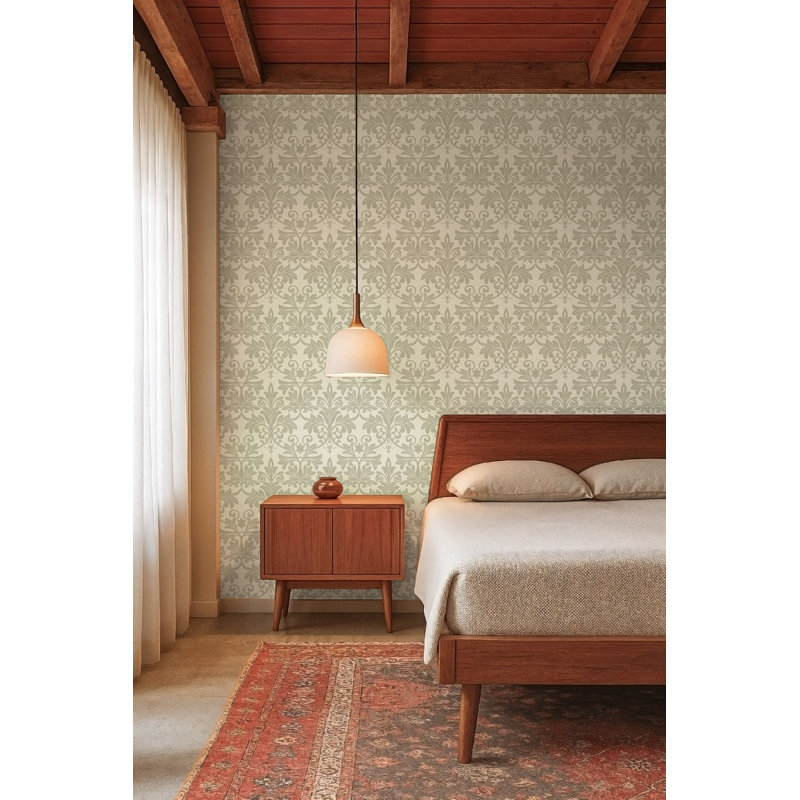 Rococo Relief - Champagne Wallpaper