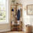 Space-Saving Corner Freestanding Hall Tree Coat Rack, Spacious Storage Shelves & Removable Durable Hooks, Anti-Tip Design Fits Entryway-1262767577