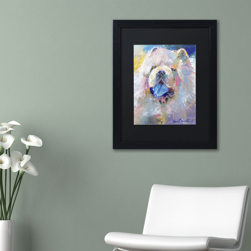 « art chow », reproduction sur toile, H 20 po x l 16 po x P 0,5 po, Cadre noir, Noir